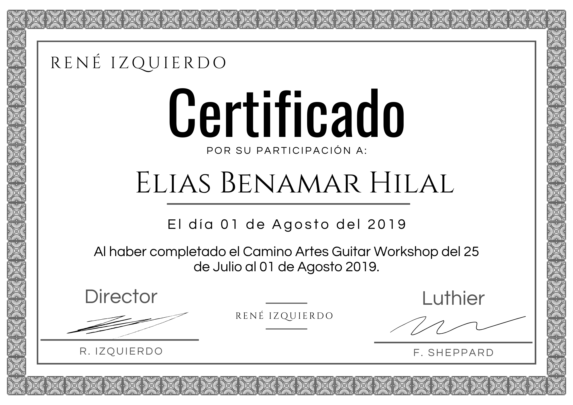 René Izquierdo 2019